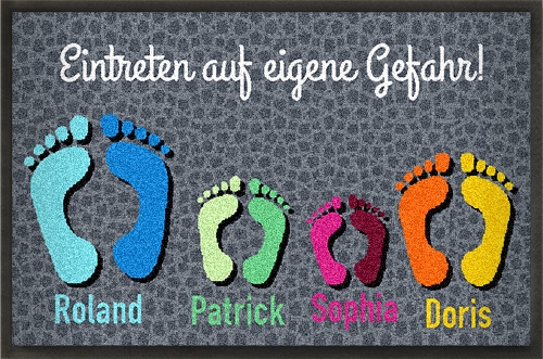 Personalisierte Fußmatte Familie - Namen